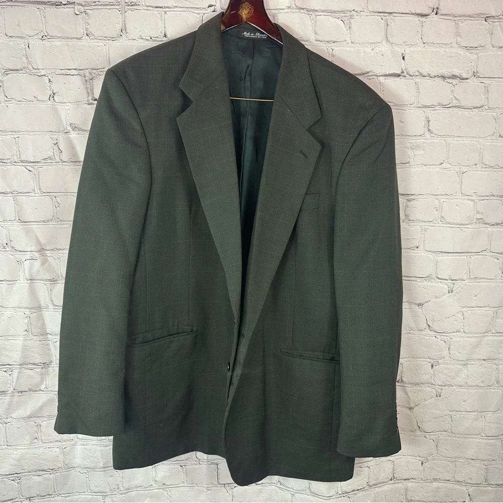 kilburne and finch fine slothiers wool blend Classic Men's dk grey jacket sz 42L
